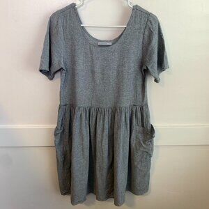 Urban Renewal Gray Babydoll Mini Dress With Side Pockets